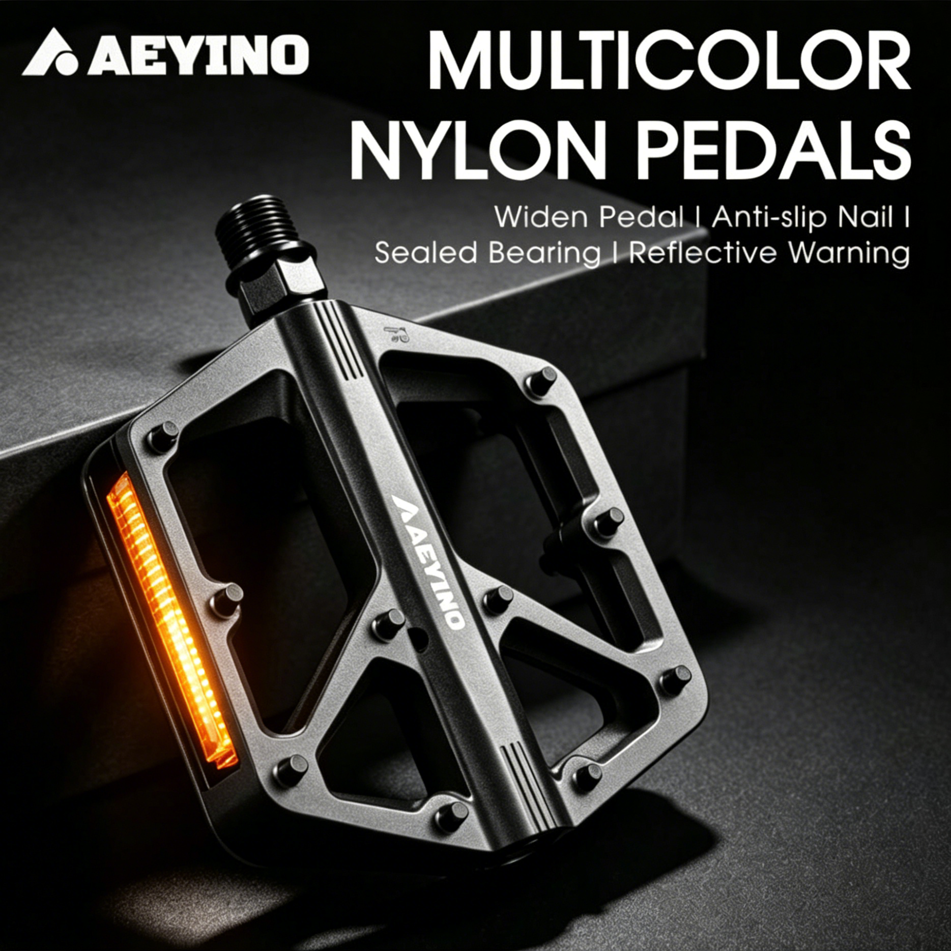 Pedal Platform Flat - AEYINO Ultralight Bicycle Pedals Nylon BMX