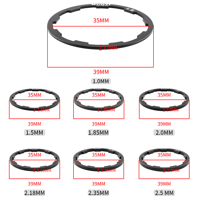 MUQZI 5pcs Bike Hub Washer 7 8 - Cassette 11 Speed ulasan dan harga