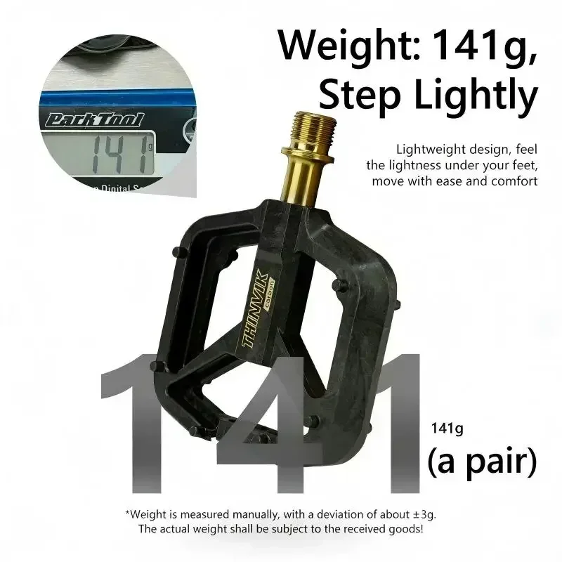 THINVIK Ultralight Carbon Fibe - Pedal Platform Flat ulasan dan harga