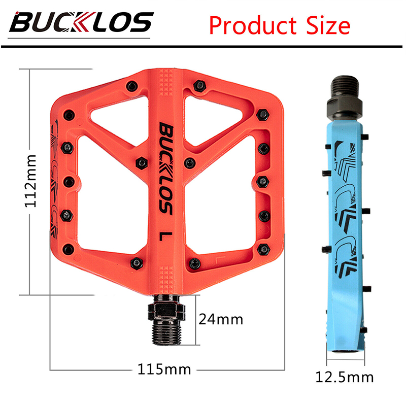 BUCKLOS Pedals DU Bearing Bicy - Pedal Platform Flat ulasan dan harga